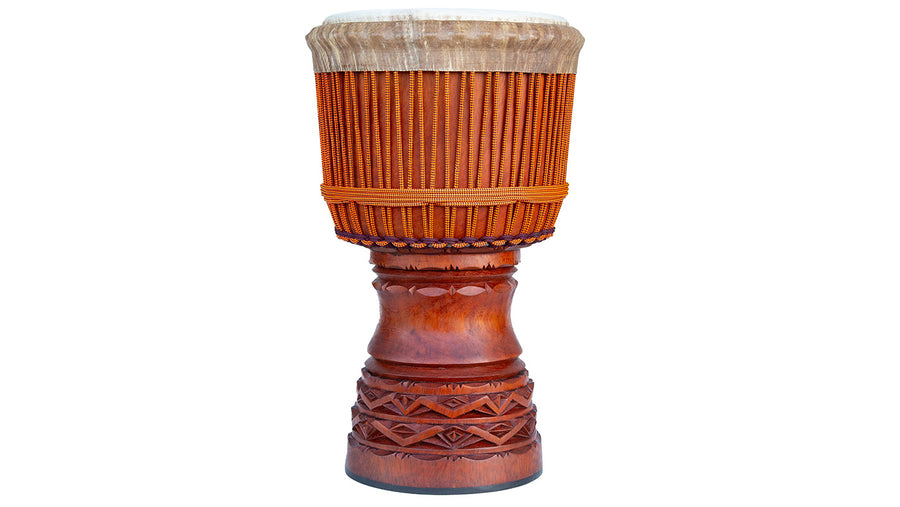 Koma Drum Djembe, by Mohamed Kaleb Sylla. Lenke wood, Mali goat skin, and Koma Drum rope.