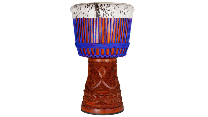 Koma Drum Djembe, by Mohamed Kaleb Sylla. Lenke wood, Guinea goat skins, and Koma Drum rope.