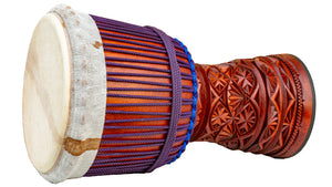 Koma Drum Djembe, by Mohamed Kaleb Sylla. Lenke wood, Guinea goat skins, and Koma Drum rope.