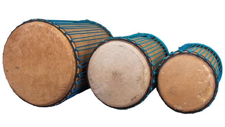 Koma Drum Dunun Set - Melina wood - Guinea, West Africa