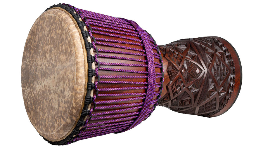 Koma Drum Djembe by Mohamed Kaleb Sylla - Balafon Wood - From Guinea